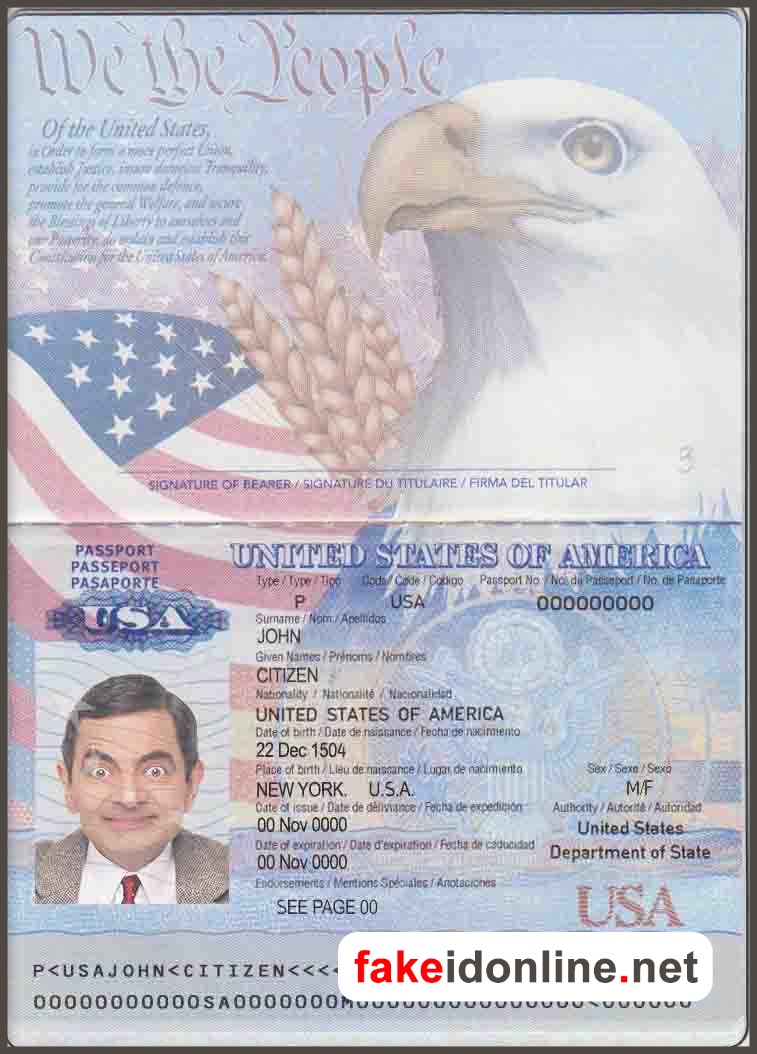 USA Passport PSD Template
